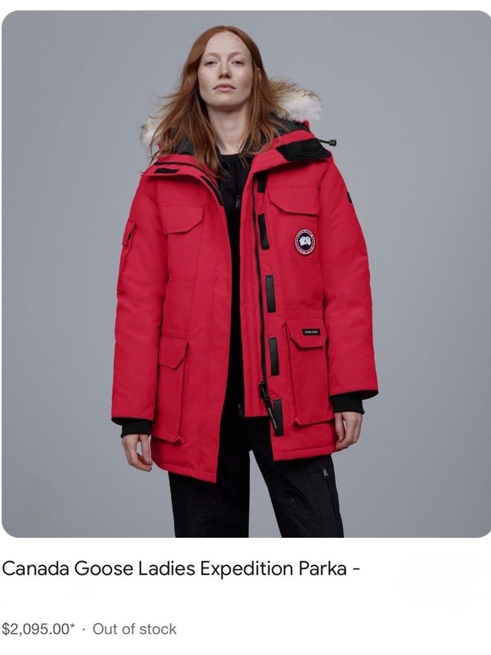 NWT Authentic Canada Goose Expedition Down Parka with Real Fur-Trim Hood - Picture 12 of 14